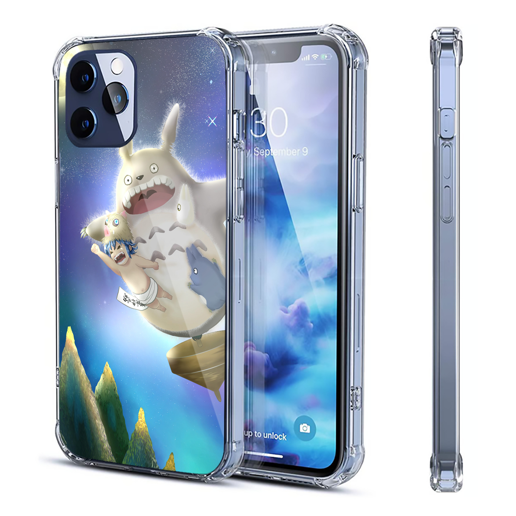 （画像用） となりのトトロ 草壁メイ 草壁サツキ My Neighbor Totoro Satsuki Kusakabe Mei Kusakabe 【iPhone 12シリーズ対応】透明スマホケース（クリアソフトケース）